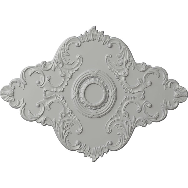 Ekena Millwork Piedmont Ceiling Medallion (Fits Canopies up to 6 1/2"), 67 1/8"W x 48 5/8"H x 1 7/8"P, Frost CM67PEFRF - main